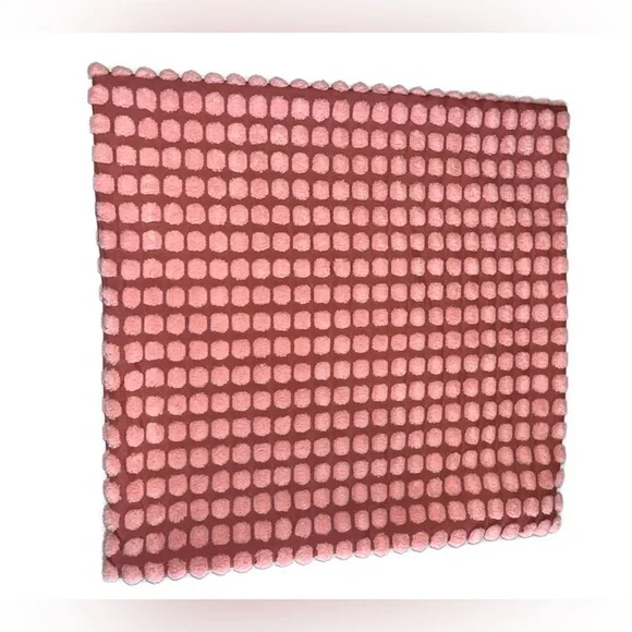 IKEA Textured Pom Pom Pillow Cover Dusty Pink 20x20 Decorative Cover set(3) - Picture 3 of 9